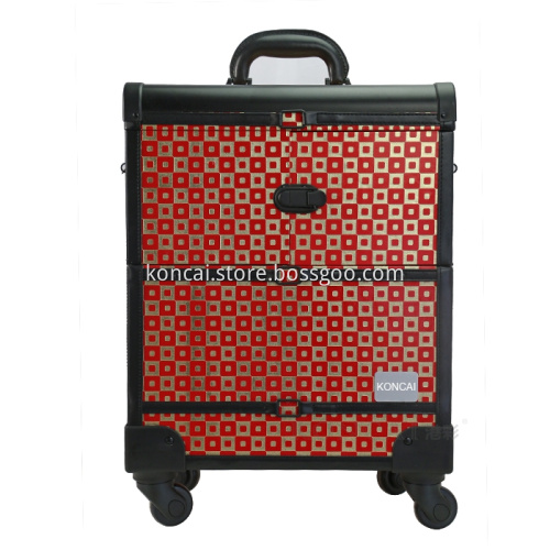 Makeup Vanity Train Bag With Shoulder Belt Empty Makeup Case